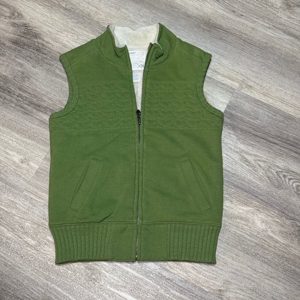 Olive green warm Old‎ Navy kids 14 vest